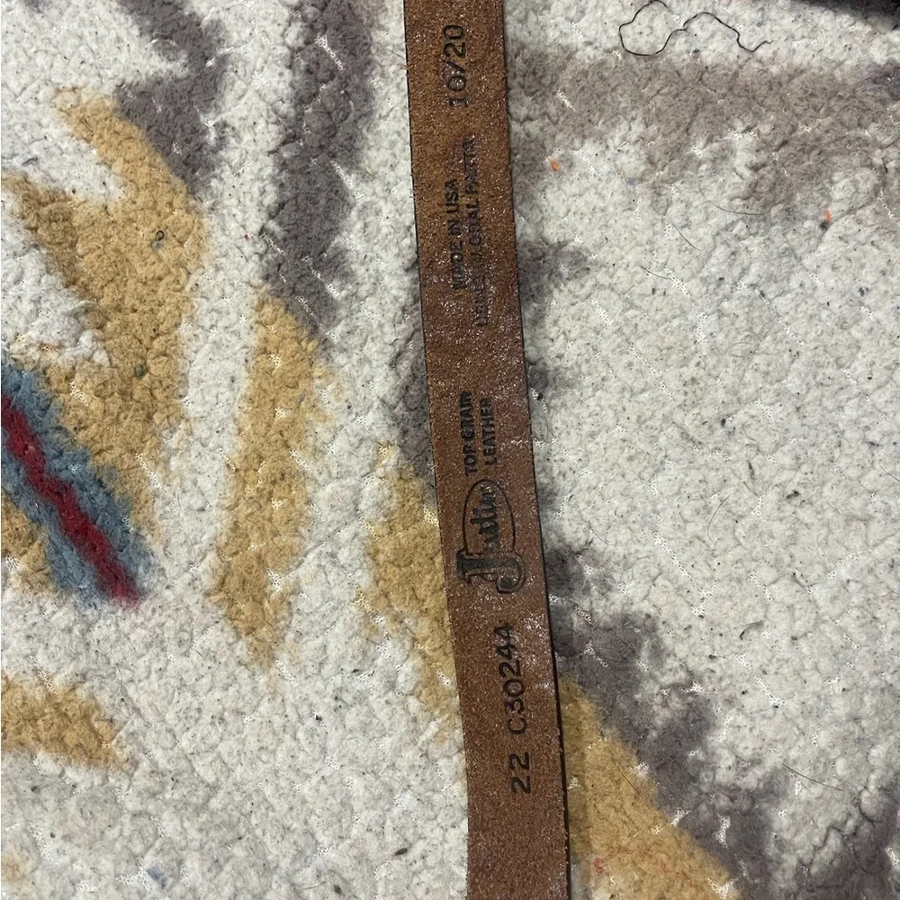 Justin Boots Brown Kids Belt